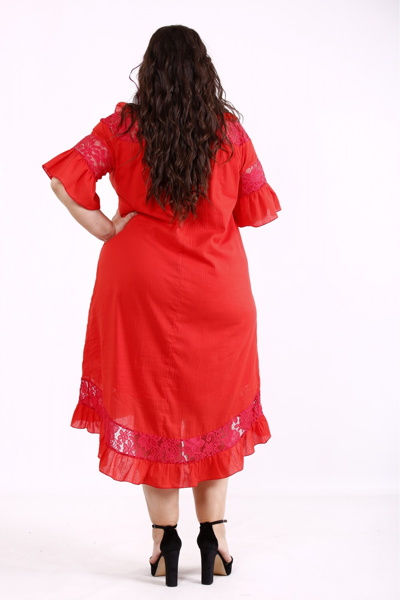 Плаття великих розмірів "Лотті" червоне