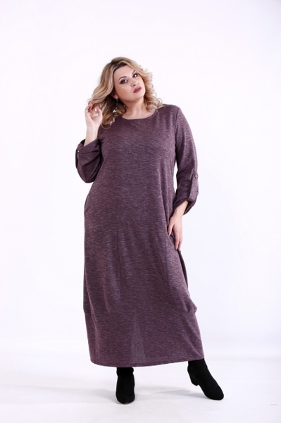 Плаття великих розмірів "Діана" бордо