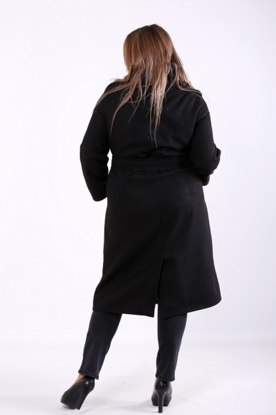 Пальто великих розмірів "Клара" чорне