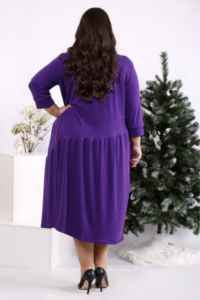 Плаття великих розмірів "Аселін" фіолетове