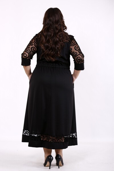 Плаття великих розмірів "Домані" чорне