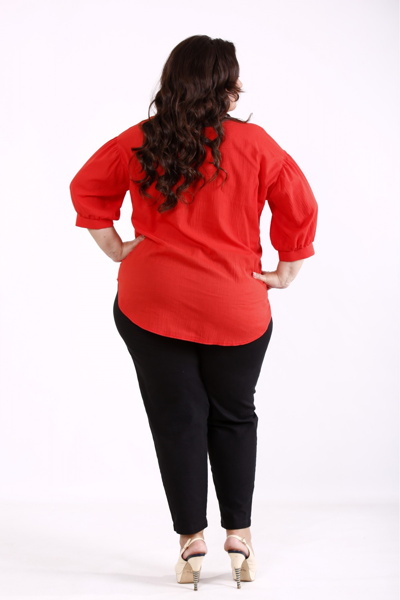 Блуза великих розмірів "Гретель" червона