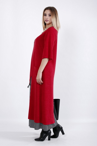 Плаття великих розмірів "Рондо" червоне