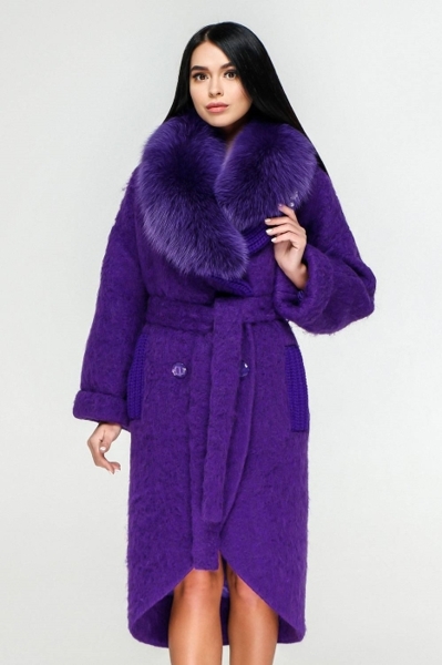 Зимове пальто "Бейрут" фіолетове