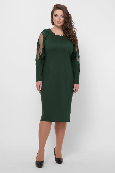 Плаття великих розмірів "Раміна" зелене