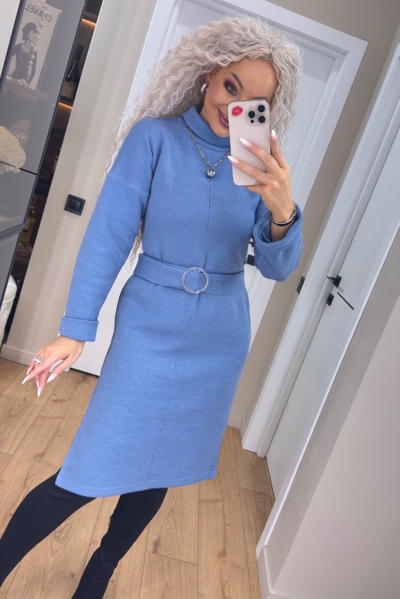 Тепле плаття "Розалія" голубе