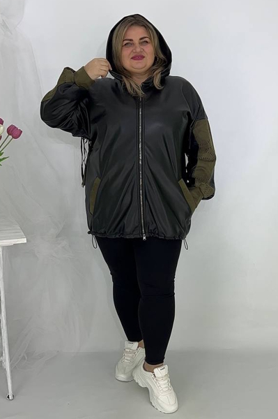 Бомбер з екошкіри "Кенді"