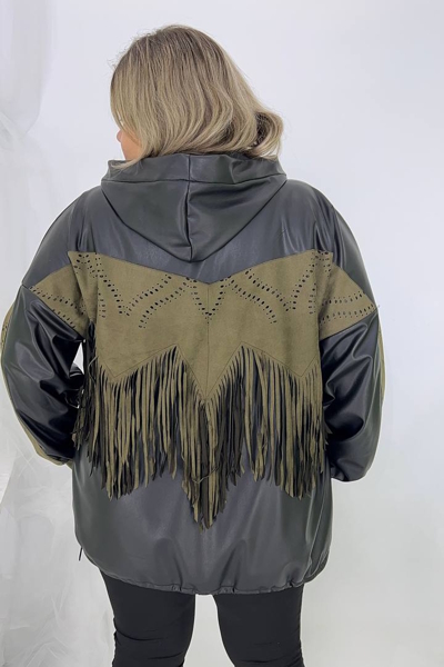 Бомбер з екошкіри "Кенді"