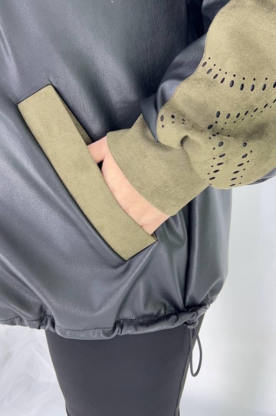 Бомбер з екошкіри "Кенді"