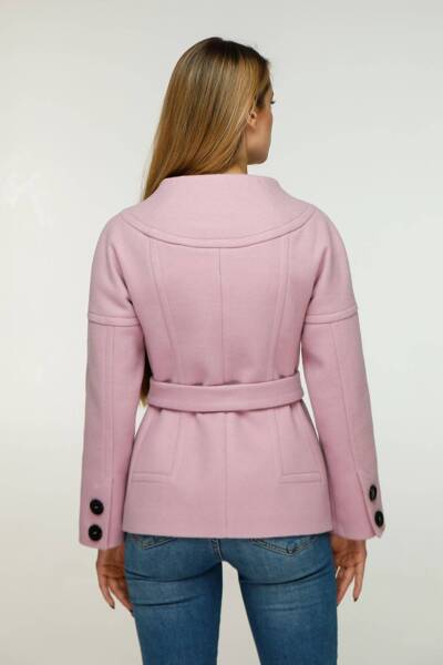 Пальто великих розмірів "Фокстрот" рожеве