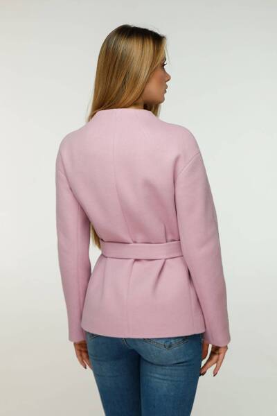 Пальто великих розмірів "Меган" рожеве