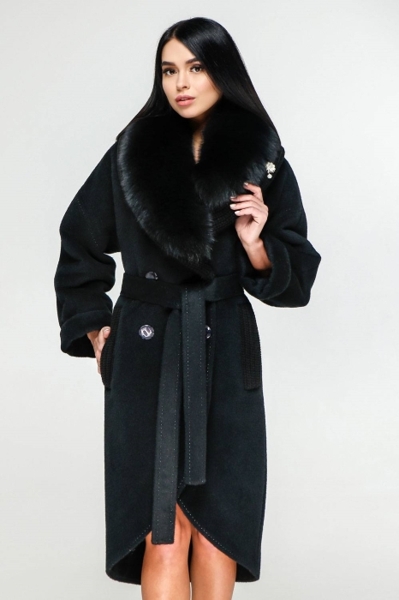 Зимове пальто великих розмірів "Бейрут" чорне