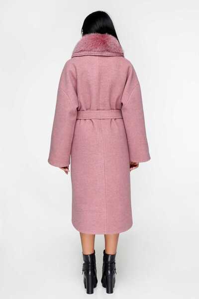 Зимове пальто великих розмірів "Бейрут" рожеве