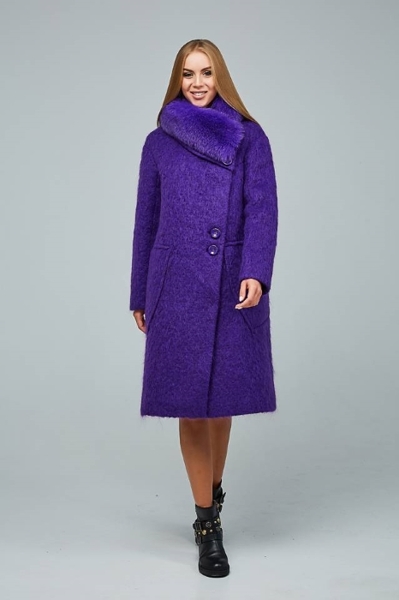 Зимове пальто "Левіта" фіолетове