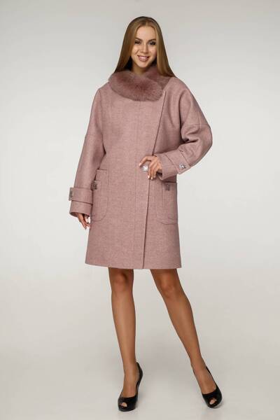 Зимове пальто "Сюзан" рожеве
