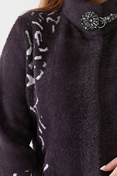 Пальто з альпаки "Інебрія" чорниця