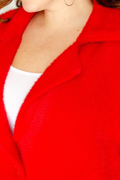 Пальто з альпаки "Ярина" червоне