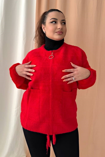 Куртка з альпаки "Тереза" червона