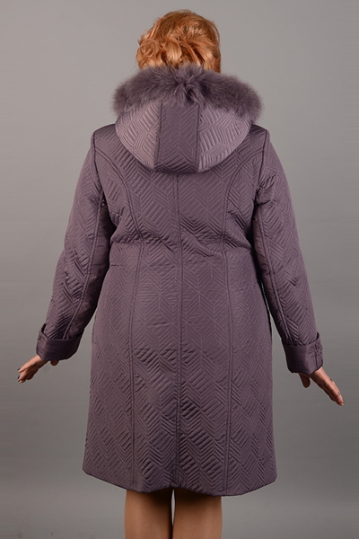 Зимова куртка великих розмірів "Маргарет" бузок