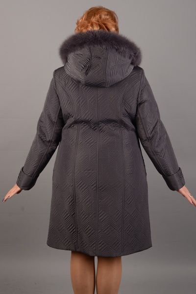 Зимова куртка великих розмірів "Маргарет" сіра