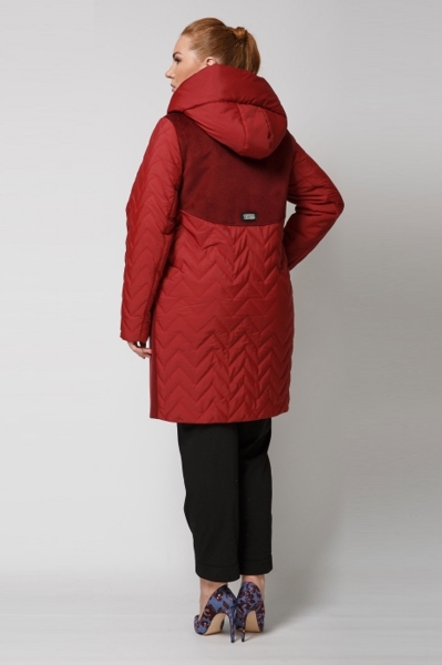 Пальто великих розмірів "Наталі" бордо