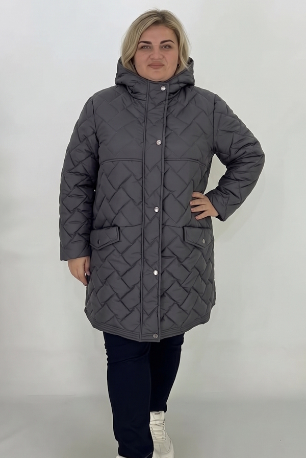 Зимова куртка "Аліна" сіра