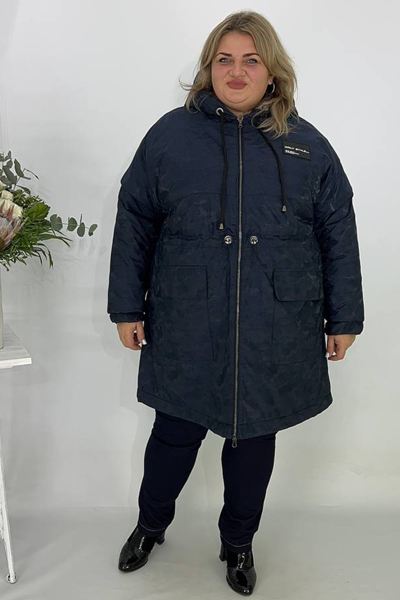 Парка "Діона" синя камуфляж