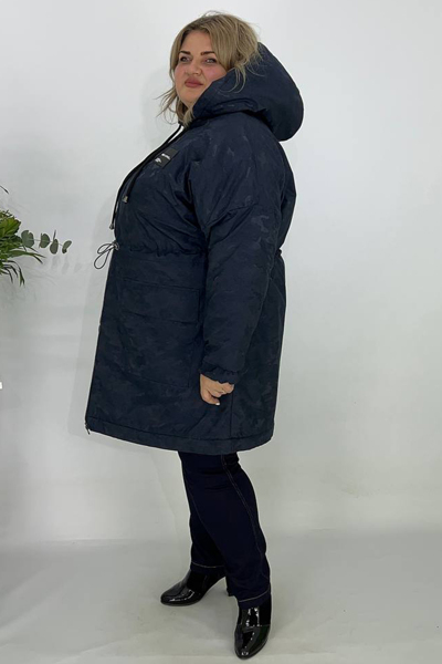 Парка "Діона" синя камуфляж