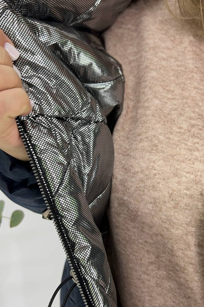 Парка "Діона" синя камуфляж