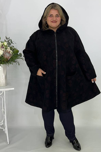 Пальто-пончо "Сицилія" чорне