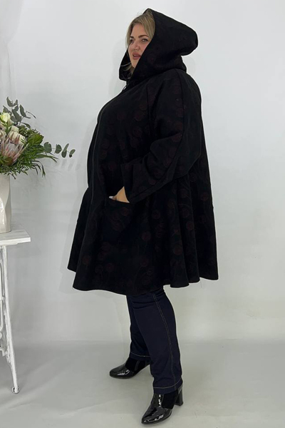 Пальто-пончо "Сицилія" чорне