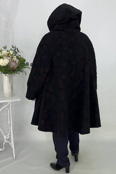 Пальто-пончо "Сицилія" чорне