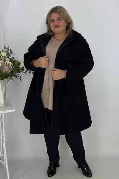 Пальто-пончо "Сицилія" чорне