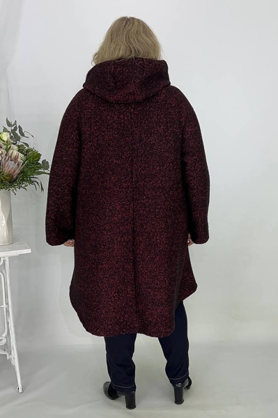 Пальто-пончо "Венеціанка" бордо