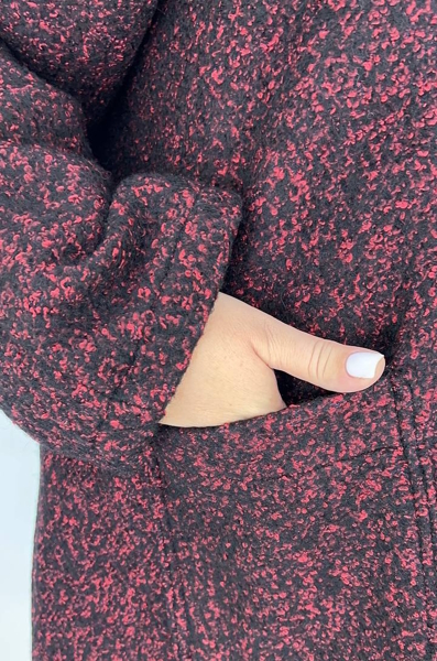 Пальто-пончо "Венеціанка" бордо