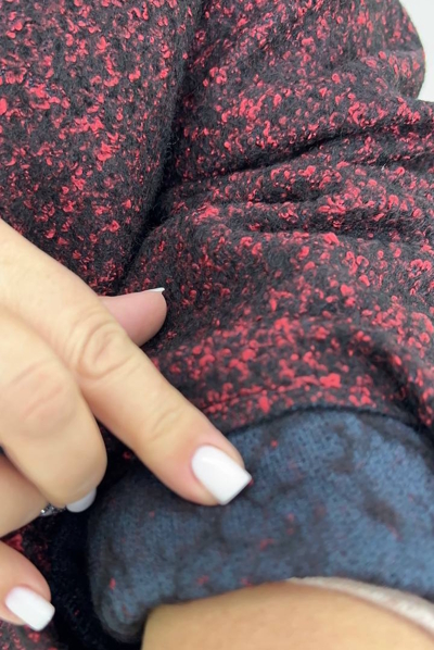 Пальто-пончо "Венеціанка" бордо