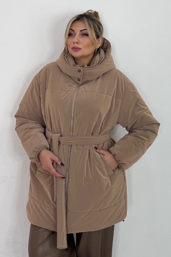 Пуховик "Альма" бежевий