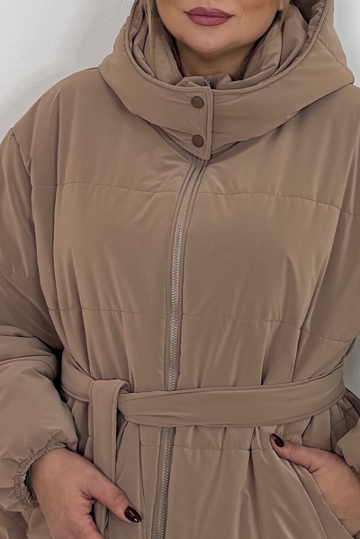 Пуховик "Альма" бежевий