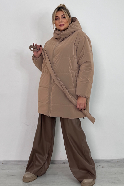 Пуховик "Альма" бежевий