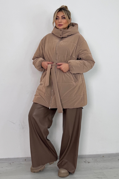 Пуховик "Альма" бежевий