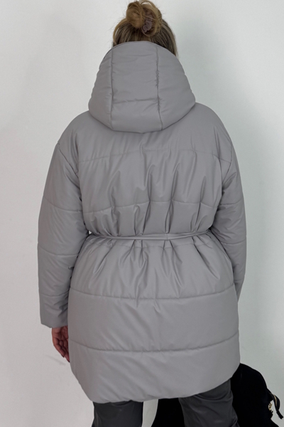 Пуховик "Альма" сірий