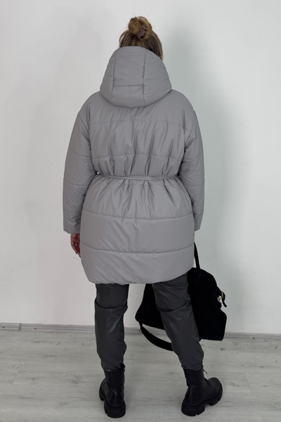 Пуховик "Альма" сірий