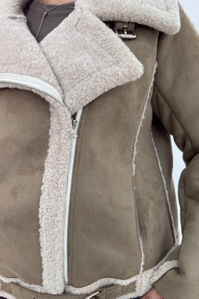 Дублянка "Марго" замша бежева