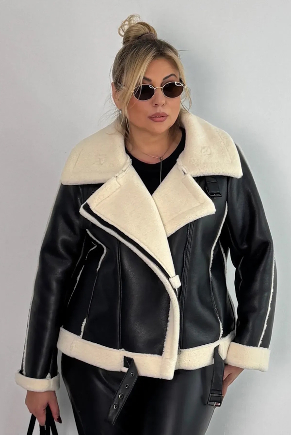 Дублянка "Марго" шкіра чорна