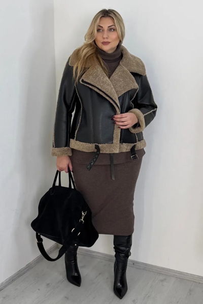 Дублянка "Марго" шкіра чорна-1