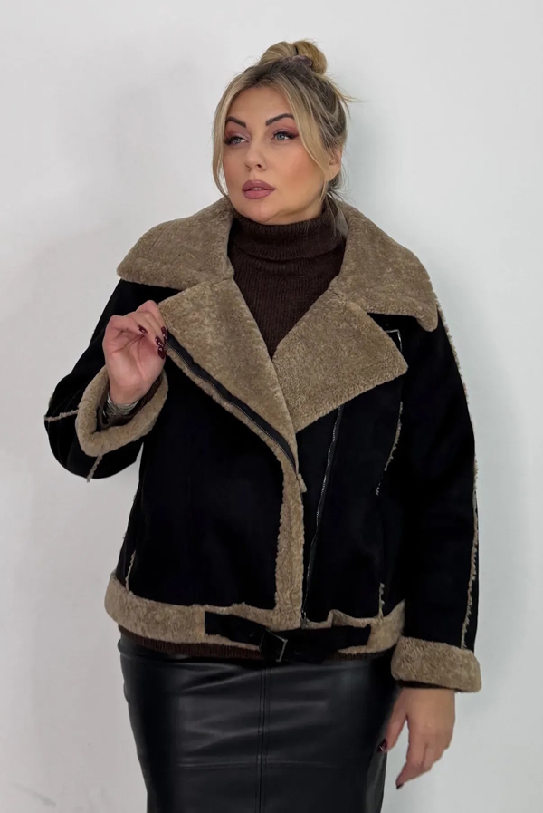 Дублянка "Марго" замша чорна