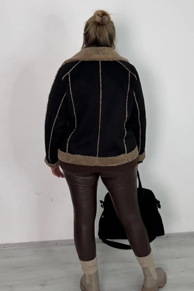 Дублянка "Марго" замша чорна