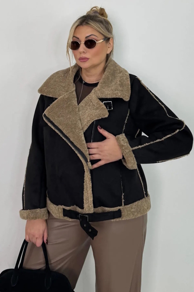 Дублянка "Марго" замша чорна