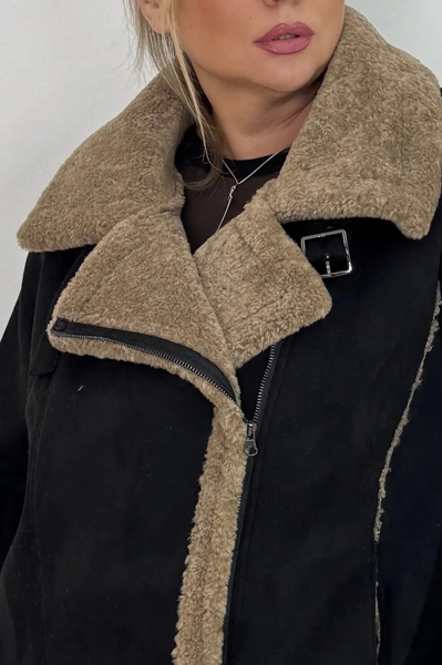 Дублянка "Марго" замша чорна