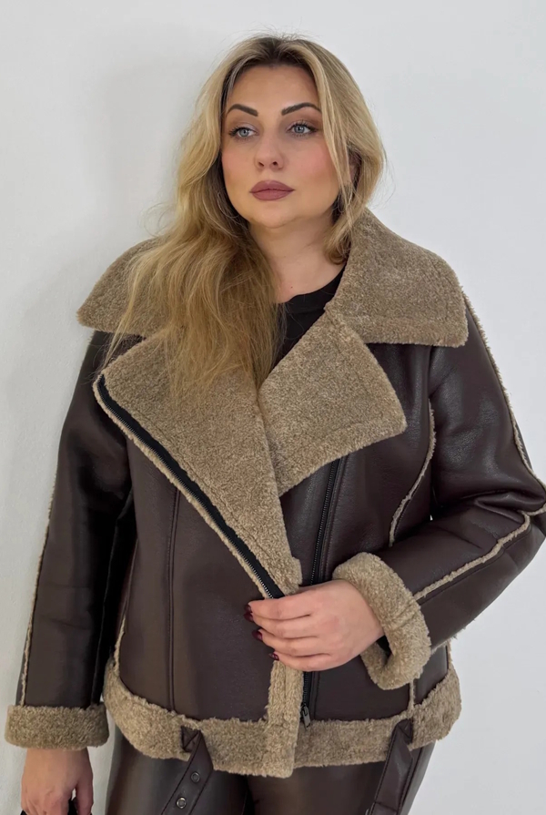 Дублянка "Марго" шкіра шоколад